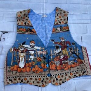 Handmade Vest - Blue and Orange
